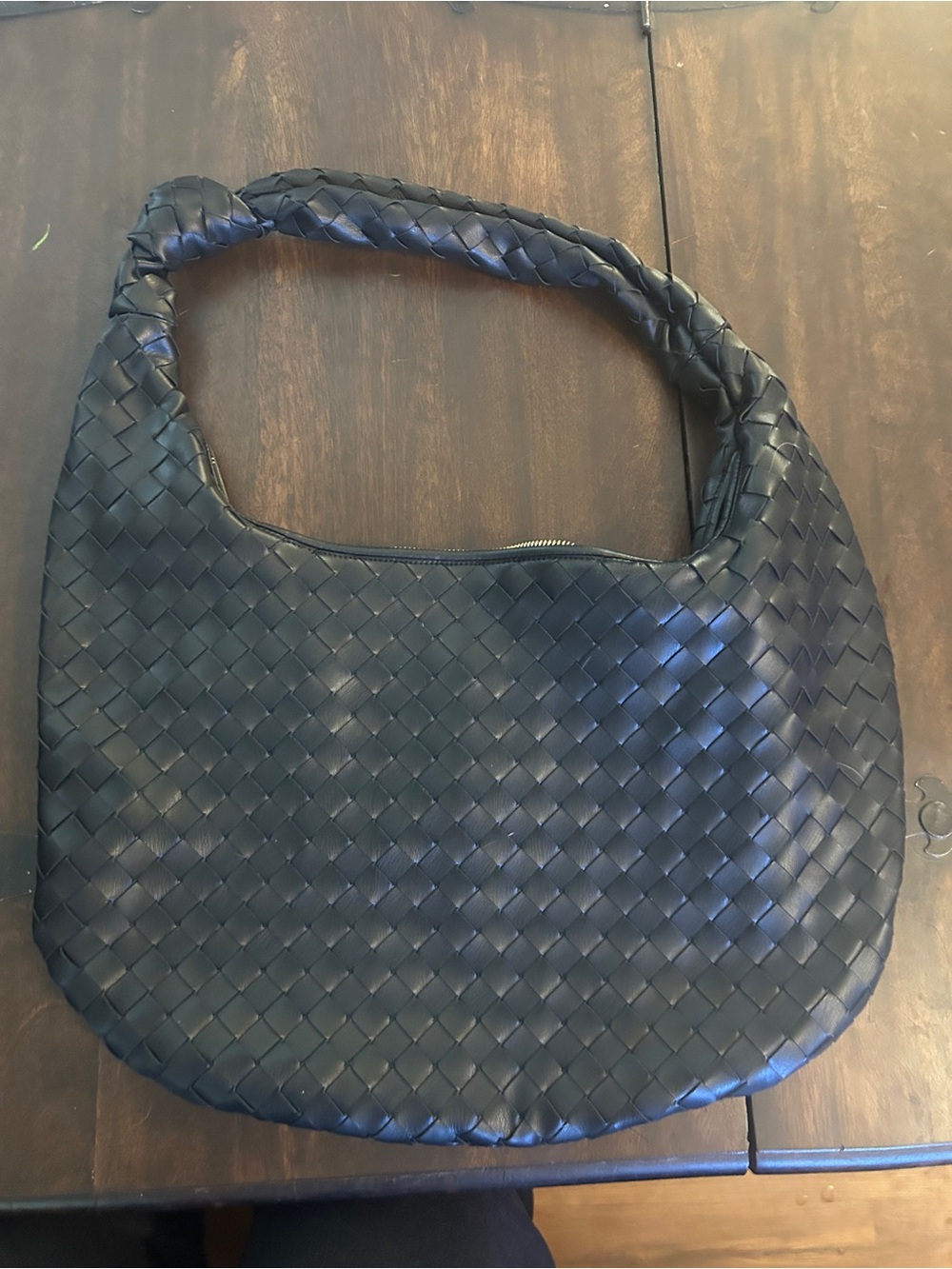 Melie Bianca Black Woven Bag